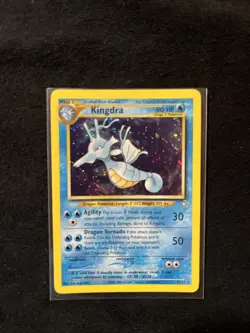 Pokemon Neo Genesis Unlimited Kingdra LP With Swirl - Image 1