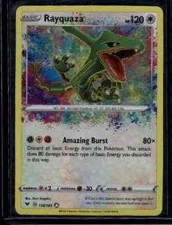 Pokemon TCG Rayquaza SWSH Vivid Voltage 138/185 Amazing Rare - Image 1