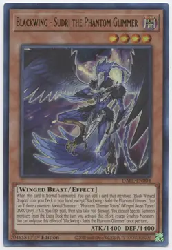 Blackwing - Sudri the Phantom Glimmer Yu-Gi-Oh! DABL-EN004 1st Ultra Rare - Image 1