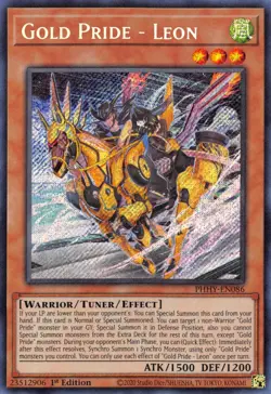 Gold Pride - Leon Yu-Gi-Oh! PHHY-EN086 1st Secret Rare - Image 1