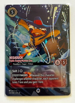 Disney Lorcana – Negaduck, Public Enemy Number One Enchanted – 232/204 - Image 1