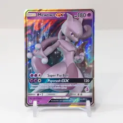 Mewtwo GX SM191 Battle Academy Stamp Holo Rare Pokemon Card NM - Image 1
