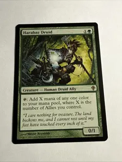 1 X Harabaz Druid MTG Worldwake Set Rare English - Image 1