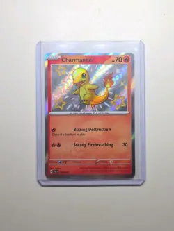 Pokemon TCG Charmander Holo Shiny Rare Card 109/091 Sv: Paldean Fates - Image 1