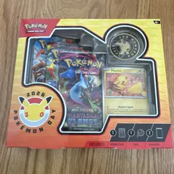 Pokemon Phantasmal Flames Box 2026 Pokemon Day Pikachu Promo Card Coin Booster - Image 1