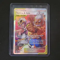 Pokemon Card - SM-Cosmic Eclipse 229/236 Guzma & Hala Full Art Ultra Rare Holo - Image 1