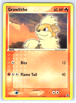 Growlithe 64/112 Fire Red & Leaf Green NM/LP Pokemon Card - Image 1