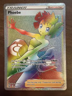 Phoebe (Secret) Holo Rainbow Swsh05: Battle Styles 175/163 Card - Image 1