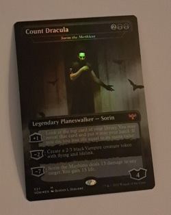 Count Dracula Borderless FOIL LP Crimson Vow Magic the Gathering MTG - Image 1