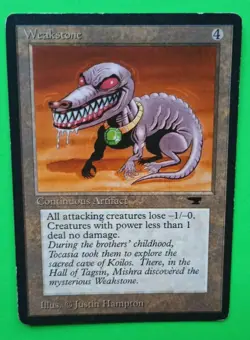Magic the Gathering MTG Antiquities WEAKSTONE U LP 1994 Vintage! - Image 1