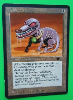 Magic the Gathering MTG Antiquities WEAKSTONE U LP 1994 Vintage! - Image 2