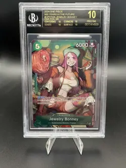 2024 One Piece OP07-026 Jewelry Bonney Alt Art BGS 10 BLACK LABEL POP 1 - Image 1