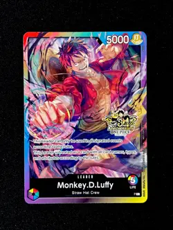 Monkey.D.Luffy Leader | 3rd Anniversary Tournament One Piece NM - Image 1