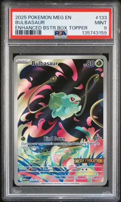 2025 POKEMON MEG EN-MEGA EVOLUTION ENHANCED BOOSTER BOX TOPPER BULBASAUR PSA 9 - Image 1
