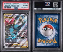 2019 POKEMON SM BSP #SM167 FA/CELEBI & VENUSR.GX PROMO-TAG TEAM TINS PSA 10 - Image 3