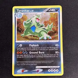 Pokemon TCG Tyranitar Holo Card 17/123 Mysterious Treasures - Image 1
