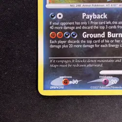 Pokemon TCG Tyranitar Holo Card 17/123 Mysterious Treasures - Image 4