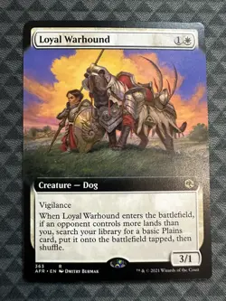 MTG Loyal Warhound #363 Ext. Art Rare Adventures in the Forgotten Realms (AFR) - Image 2