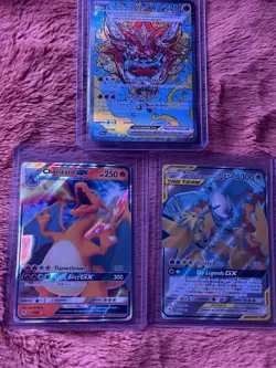 Pokemon GX Holo Card Lot Ogerpon EX, Charizard GX, Moltres Zapdos Articuno GX x3 - Image 1