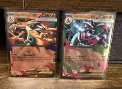 Pokemon Mega Charizard X EX 029 & Mega Charizard Y EX 030 Black Star Promo - Image 1