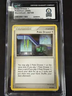 Pokemon Poke Drawer + Stormfront 89/100 2008 Guinness World Record Card - Image 1