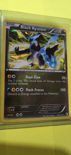 Pokemon BLACK KYUREM 100/149 Boundaries Crossed CRACKED ICE HOLO PROMO - NM/M - Image 1