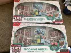 DAMAGE 2X Pokemon Scarlet & Violet 151 Blooming Waters Premium Collection Box - Image 1