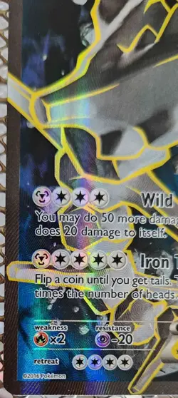 POKEMON XY STEAM SIEGE STEELIX EX 108/114 FULL ART ULTRA RARE HOLO NEAR MINT - Image 5