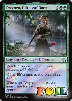 Dwynen, Gilt-Leaf Daen 0217 MTG Foundations Uncommon NP Foil - Image 1