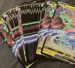 Lot Of (29) Pokemon TCG Crown Zenith Rayquaza V 100/159 Jumbo Cards + 4 Bonus - Image 1