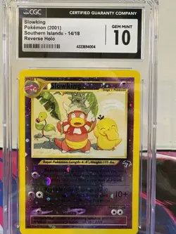 Pokemon Slowking 14/18 Southern Islands CGC 10 Gem Mint 🌀 Triple Swirl 🌀 - Image 1