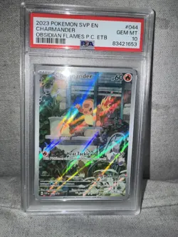 Pokemon Center Stamp Promo Charmander Obsidian Flames ETB SVP EN 044 PSA 10 - Image 1