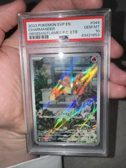 Pokemon Center Stamp Promo Charmander Obsidian Flames ETB SVP EN 044 PSA 10 - Image 3