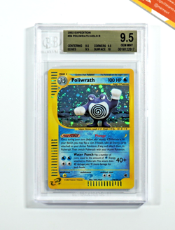 Pokemon BGS 9.5 Poliwrath #24 Holo Expedition 2002 English - Image 1