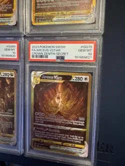 Pokemon Crown Zenith Gold VSTAR Set GG67 GG68 GG69 GG70 Sequential PSA 10 - Image 5