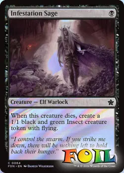 Infestation Sage 0064 MTG Foundations Common NP Foil - Image 1