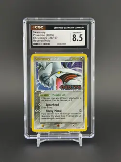 CGC 8.5 NM/MINT Skarmory 2005 EX Deoxys 26/107 Reverse Holo Stamped Pokemon Card - Image 1