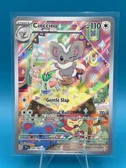 Pokemon TCG Cinccino - 183/162 Temporal Forces Illustration Rare Full Art MINT - Image 1
