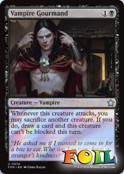 Vampire Gourmand 0074 MTG Foundations Uncommon NP Foil - Image 1
