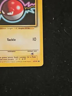 Pokemon TCG Voltorb Base Set, Unlimited Common Card 67/102 LP Condition - Image 4