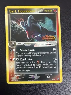 Pokemon TCG Dark Houndoom EX Team Rocket Returns 5 Reverse Holo Rare LP - Image 1