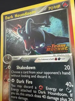 Pokemon TCG Dark Houndoom EX Team Rocket Returns 5 Reverse Holo Rare LP - Image 4