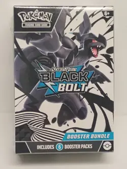 New Sealed Pokemon TCG Scarlet & Violet Black Bolt Booster Bundle Box 6 packs - Image 1