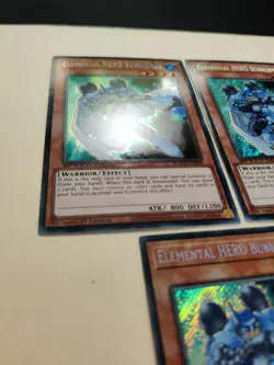 3x Elemental HERO Bubbleman SGX2-ENA08 Secret Rare 1st Edition VLP - Image 2