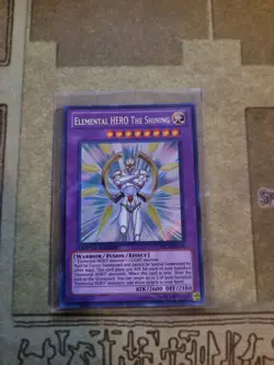 YUGIOH ELEMENTAL HERO THE SHINING PRC1-ENV01 SECRET LIMITED ED NM - Image 1