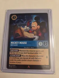 Disney Lorcana TCG Mickey Mouse-Bob Cratchit 159/204 Regular Rare NM - Image 1
