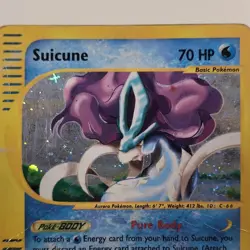 Pokemon TCG Suicune Aquapolis Holo Rare Card H25/H32 2002 English - Image 2