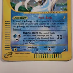 Pokemon TCG Suicune Aquapolis Holo Rare Card H25/H32 2002 English - Image 3