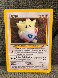 Togepi 56/105 Neo Destiny Regular Pokemon Vintage Card - Image 1