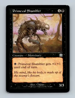 Magic The Gathering MTG Primeval Shambler (Silver) Mercadian Masques Card 1999 - Image 1